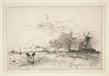 Canal de Hollande, pr?s de Rotterdam (Hiver) [Holland Canal, poblíž Rotterdamu (Zima)]