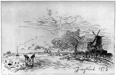 Canal pres Rotterdam, Canal Near Rotterdam c1830-1890 1924