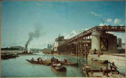 Paříž, přístavní most na Seině (Le Pont de l’Estacade)