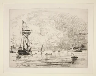 Výjezd z přístavu Honfleur