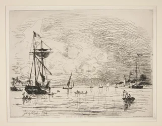 Výjezd z přístavu Honfleur