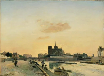 Pohled na Notre-Dame, Paříž, 1864