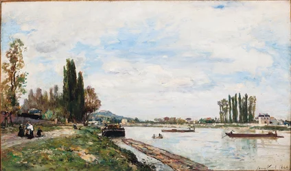 Pohled na Meudon z Pont de Sevres, 1866