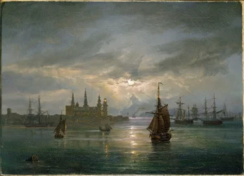 Hrad Kronborg v měsíčním světle