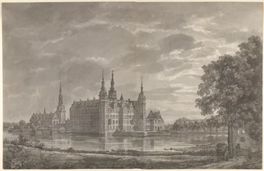 Pohled na zámek Frederiksborg od severovýchodu