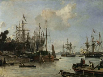 Pohled na přístav, Rotterdam