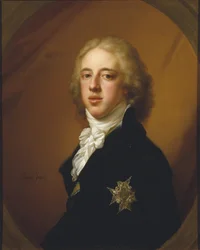Gustave IV Adolphe de Suede - Portrét Gustava IV Adolfa Švédska (1778-1837), Lampi, Johann-Baptist von, starší (1751-1830). Olej na plátně. Rozměr: 19,4 x 14,2 cm. Národní muzeum Stockholm
