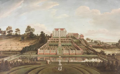 Holandské sídlo se zahradou, 1730