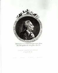 Medailon Portrét Giacoma Casanovy (1725-98) věk 63 let, 1788 (rytina) (černobílá fotografie)