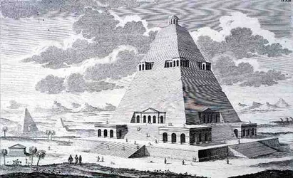 Pyramida mimo Théby, Egypt, z 