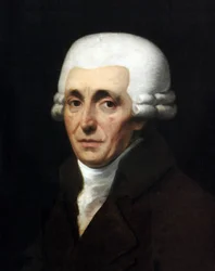 Portrét Josepha Haydna (1732-1809), rakouského skladatele. Obraz od Johanna Carla Roeslera z roku 1799.