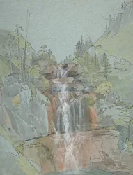 Krajina s vodopádem, 1816.