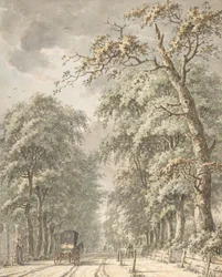 Amstelveen Road z Amsterdamu do Amstelveen, polovina 18.-konec 18. století.