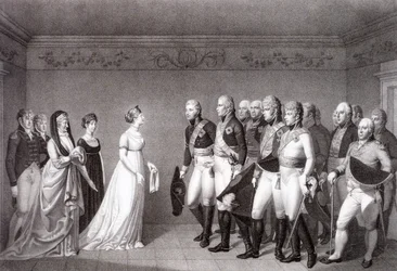 Setkání Luise z Pruska a korunního prince Alexandra z Ruska v Memelu, 1805