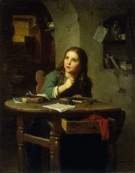 Mladá školačka, 1864