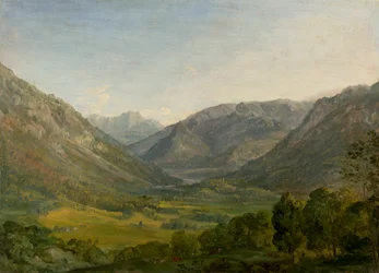 Horské údolí (oblast poblíž Ruhpolding)