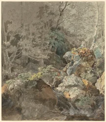 Vodopády v horském lese, 1797.