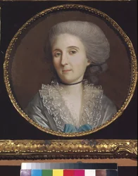 Portrét princezny Natálie V. Saltykové (1737-1812) - dílo Johanna Heinricha Schmidta (1749-1829), pastel na papíře (27,5x27,5 cm)