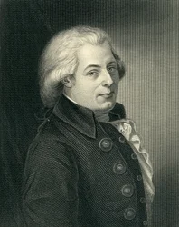 Portrét Wolfganga Amadea Mozarta, 1756-91, rakouského skladatele, rytina Lazara Gottlieba Sichlinga, 1812-63
