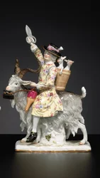 Míšeňská postava velšského krejčího, konec 19. / 20. století (porcelán)