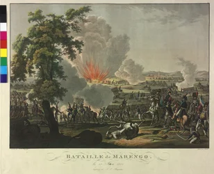 Bitva u Marenga 14. června 1800 (lept a akvatinta)