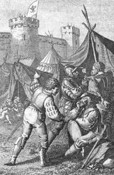 Konfederace kantonů VIII (Švýcarsko): „“ Císař Karel IV. (1316-1375) obléhal město Curych kolem roku 1351 (Karel IV., císař Svaté říše římské obléhal Curych v dobách Staré švýcarské konfederace (Stará konfederace osmi států) 1351 ) Engra