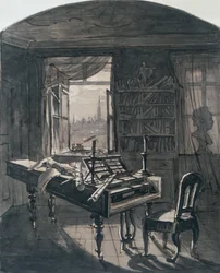 Beethovens Room v době jeho smrti, 1827