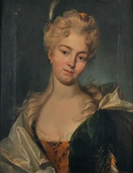 Německy: Portrét Anny Veroniky Grossové (1684-1733).