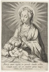 Marie zbožňuje spící Kristovo dítě