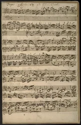 Add MS 35021, fol. 14, Preludium 17 a fuga, z „Das Wohltemperierte Clavier“