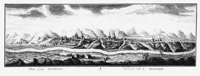 Pohled na Krasnojarsk, cca 1735