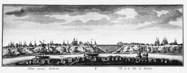 Pohled na Tyumen, cca 1735