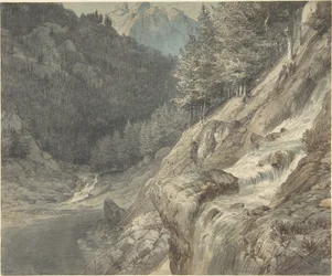 Horská krajina s řekou