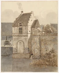 Pohled na Bottelpoort v Oude Haven v Nijmegenu