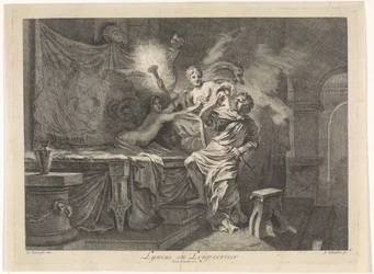 Ceres zabraňuje vraždě Triptolema Lyncem a Lví hlavou, název na předmětu, biblická, mytologická a alegorická zobrazení, název série