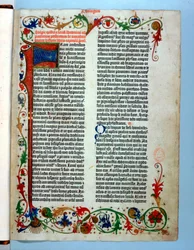 Stránka z Gutenbergovy bible, 1455