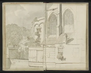 Zadní část Nieuwe Kerk v Delftu