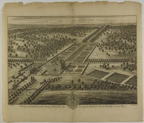 Melton Constable v hrabství Norfolk, deska 51 z Britannia Illustrata