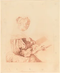 Mladá dívka u klávesnice, 1767.