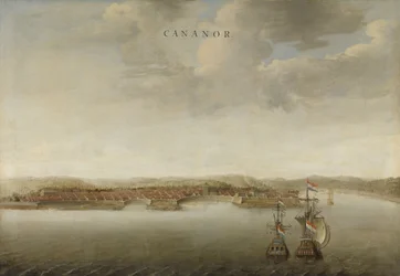 Pohled na Cannanore na Malabarském pobřeží v Indii, c.1662-3