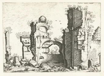 Pohled na ruiny, možná lázně Caracalla Římské ruiny, 1561 (název série)