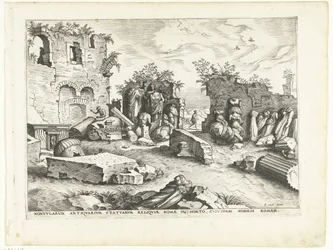 Zahrada s fragmenty antických soch Římské ruiny, 1561 (název série)