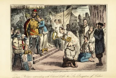 Anglický král Edward III po obléhání Calais v roce 1347
