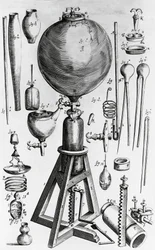 Nové fyzikálně-mechanické pokusy se vzduchem, Robert Boyle (1627-1691), rytina