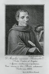 Portrét Agnola Firenzuoly (1493-1543), italského spisovatele a humanisty, rytina Giuseppe Benaglia (cca 1796-cca 1830)