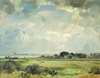 Suffolk River (olej na plátně)