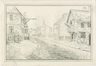 Rugeley Town – Wolseley Bridge to the Lichfield Road: kresba perem a tuší, nd [1814]
