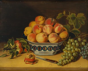 Zátiší: Peaches and Grapes, ca. 1825.
