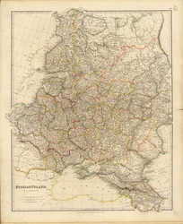 Mapa Ruska a Polska, 1832.