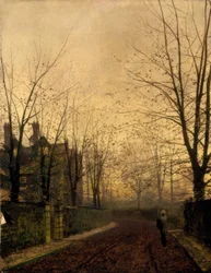 J.A.Grimshaw, Zlato podzimu / Gemälde, 1882